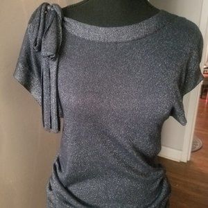 5 for $25! Banana Republic Sparkle Tie-Neck Top - Size S